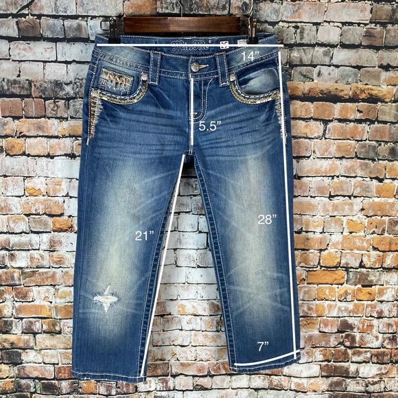 MISS ME SIGNATURE CUFF CAPRI - Picture 12 of 12